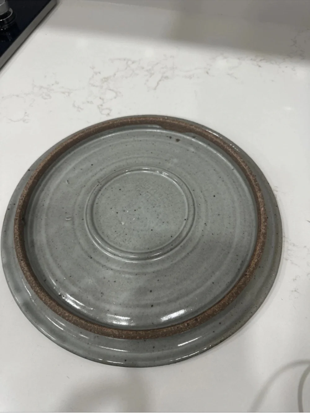 Pottery Cheese Serving Plate With Cheese In 4 Languages 10” Diameter